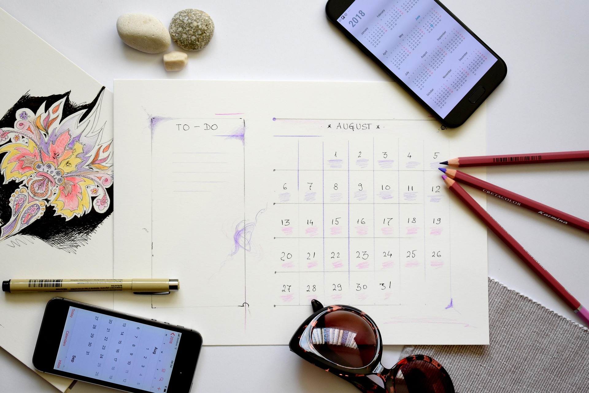 Vista del calendario anual del planner